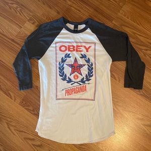 Obey baseball tee